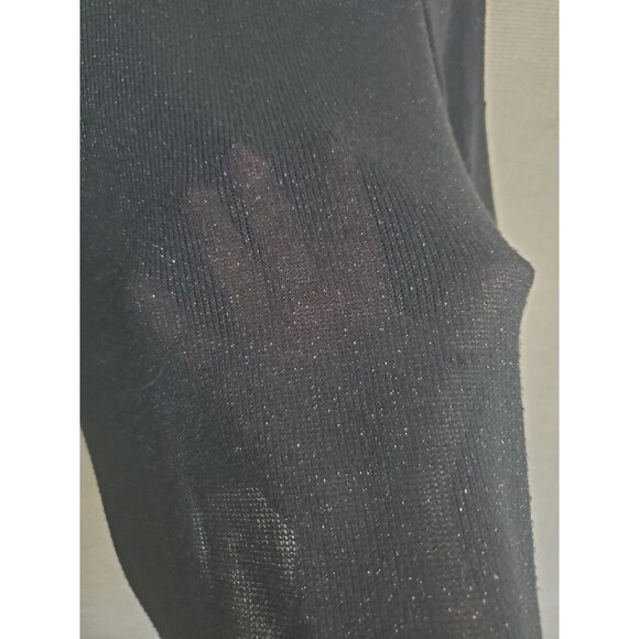 Green Envelope Loose Knit Metallic Thread Bell Sleeve Pullover Sweater Sz Small - Picture 5 of 6